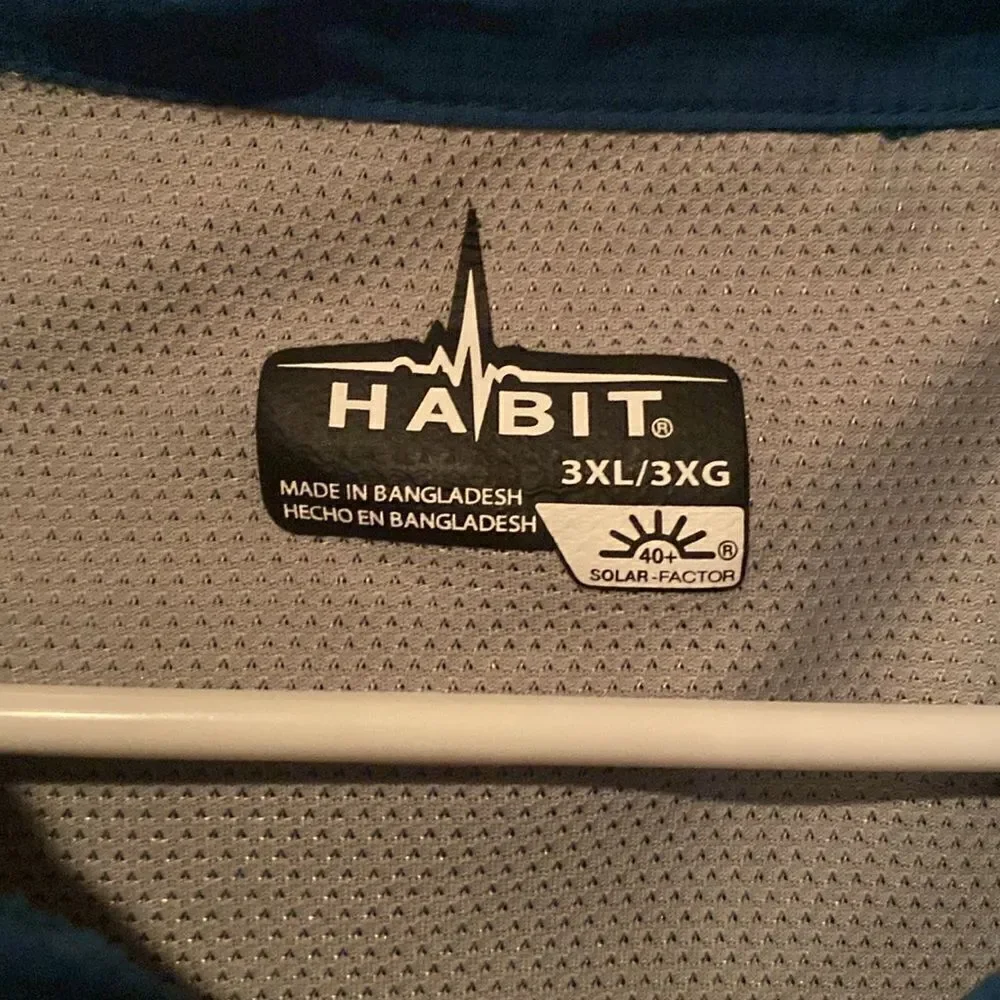 Habit Fishing Shirt Long Sleeve 3X Outdoor Wear
